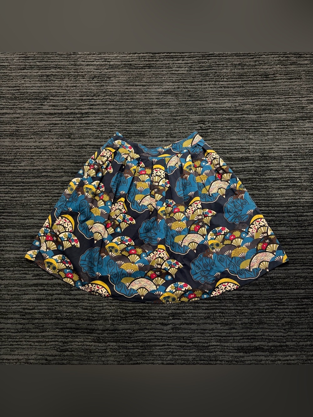 Grace Karin Multicolor Pleated Midi Skirt with Pockets